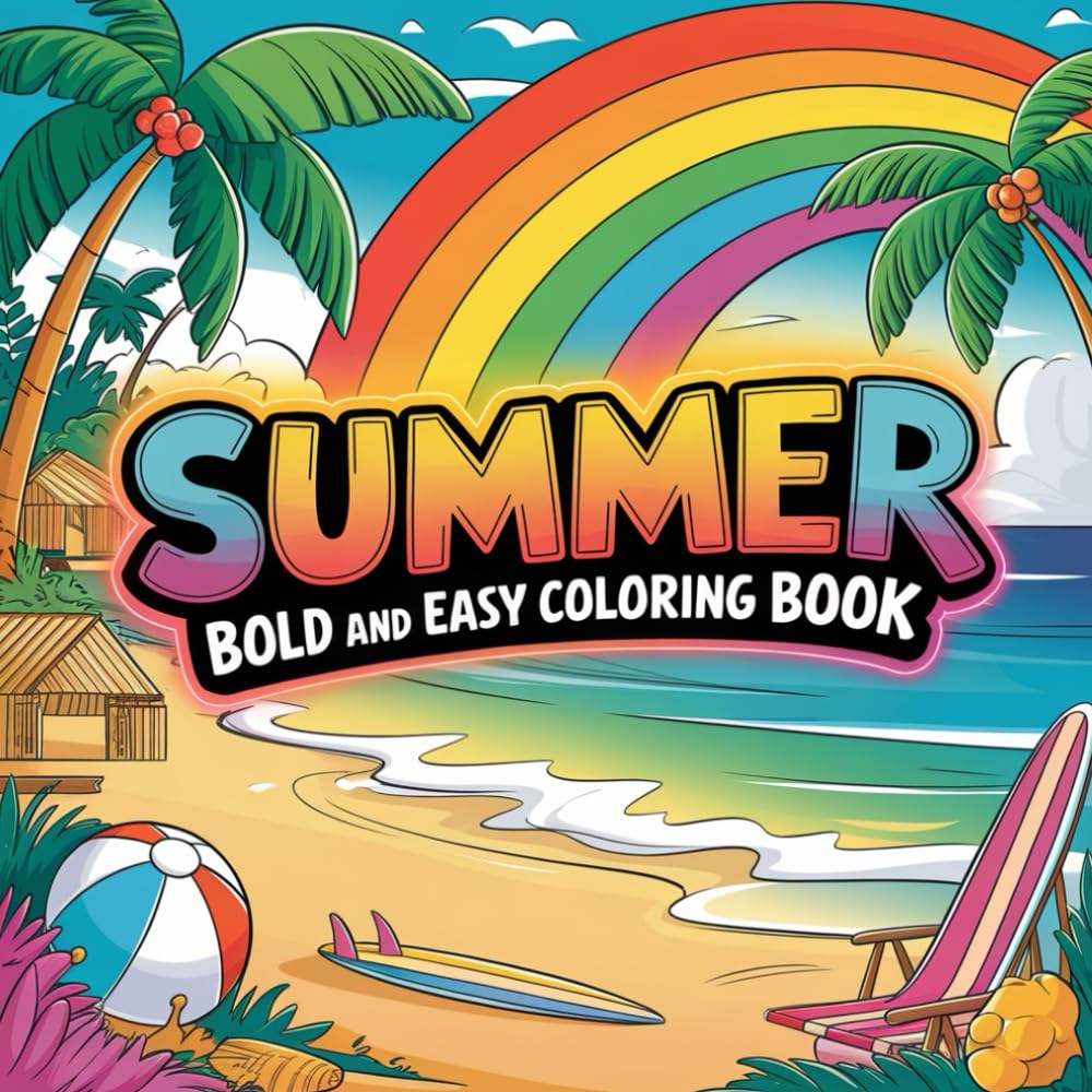 BOLD & EASY COLORING SCENES Coloring Book: Fun and Simple Illustrations for Relaxation, Creativity, and Stress Relief