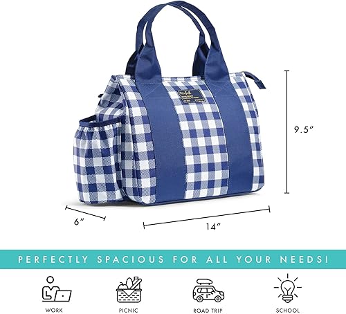 Miniatura 3 de Fit & Fresh Sanibel - Bolsa de almuerzo aislada para adultos con bolsa lateral y asas de transporte, kit completo de almuerzo incluye 2 recipientes,