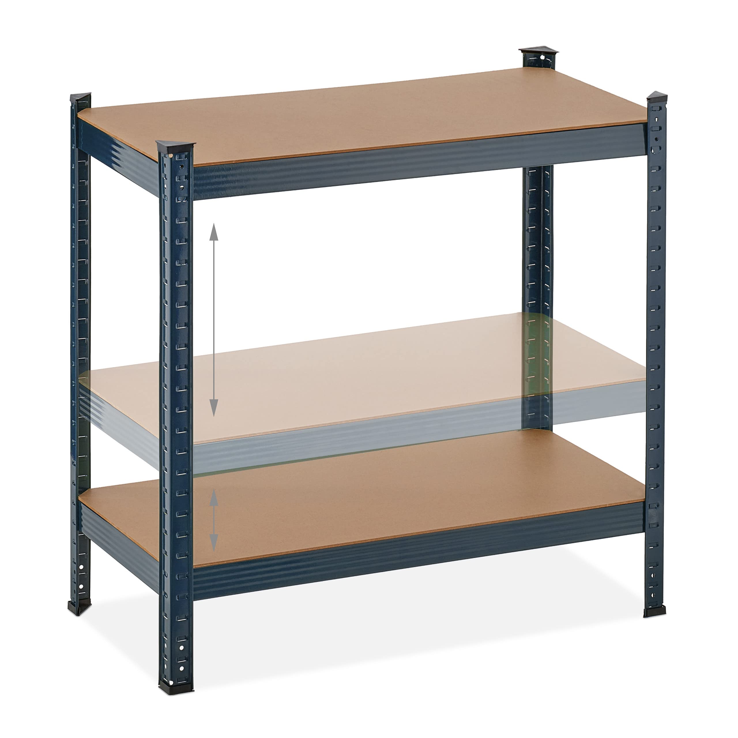 Relaxdays Scaffale in Acciaio, HxLxP 156 x 80 x 40 cm, 4 Ripiani ad Alta Portata 280 kg, per Garage e Cantina, Antracite