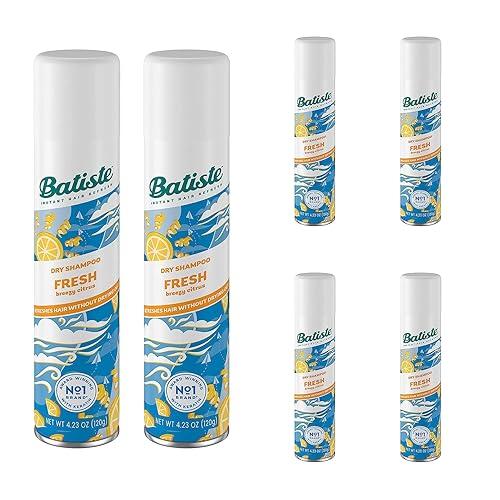 Batiste Dry Shampoo Fresh, Breezy Citrus Scent, Refreshes Hair Without Drying, 4.23 oz (Pack of 6)