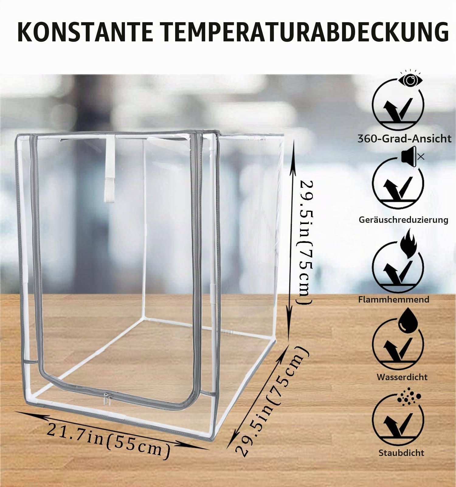 3D Drucker abdeckung,Staubschutzkappen,Geräuschreduzierung,Schutzabdeckung für Anycubic Kobra 2 Pro/2 Neo/2/I3 Mega S/ELEGOO Neptune 3Pro FDM/4 FDM/4Pro/AnkerMake M5C/Creality Ender 3 Serie 3D Drucker