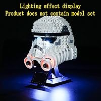 Vista 4 de Kit de luz LED compatible con casco Lego Stormtrooper - Juego de iluminación para modelo de construcción 75276 (juego de modelos no incluidos)