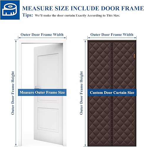 Miniatura 77 de MAGZO Cortina aislante para puerta corrediza de vidrio para invierno, 72 x 80 pulgadas, relleno Oxford mejorado con algodón grueso, kit de Gris