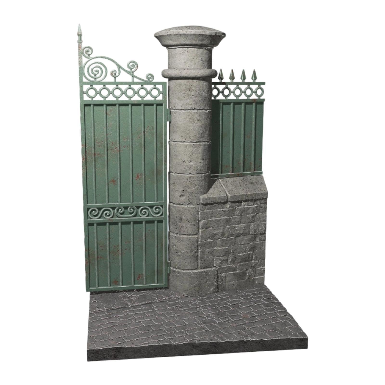 Modello di Cancello E Muro Fai-da-Te in 1/35 per Modellismo Edile, Scenari Fai-da-Te E Decorazione di Tavoli da Gioco con La Sabbia.