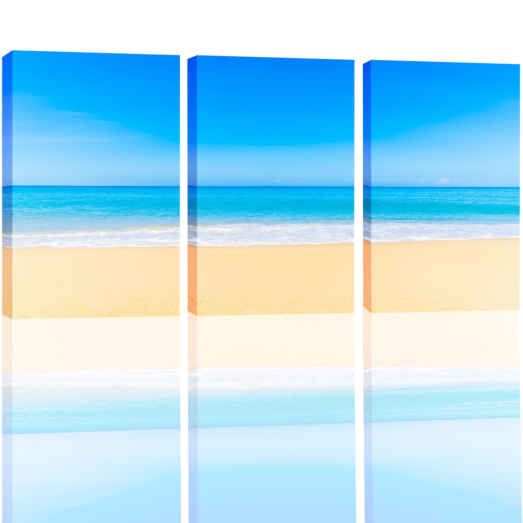 (Similar)SIJIFACAI Coastal Beach Framed Canvas Wall Art - Breathtaking Ocean Canvas Wall Art, Sunset Wall Art, and Beach Prints for Living Room and Bedroom Decor, 16x24inch, Set of 3 Panels