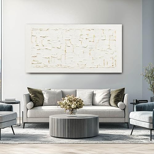 Miniatura 2 de SOUGUAN Cuadro de arte de pared texturizado para pared, lienzo abstracto de 24 x 48 pulgadas, pósteres artísticos para obras de arte de oficina para