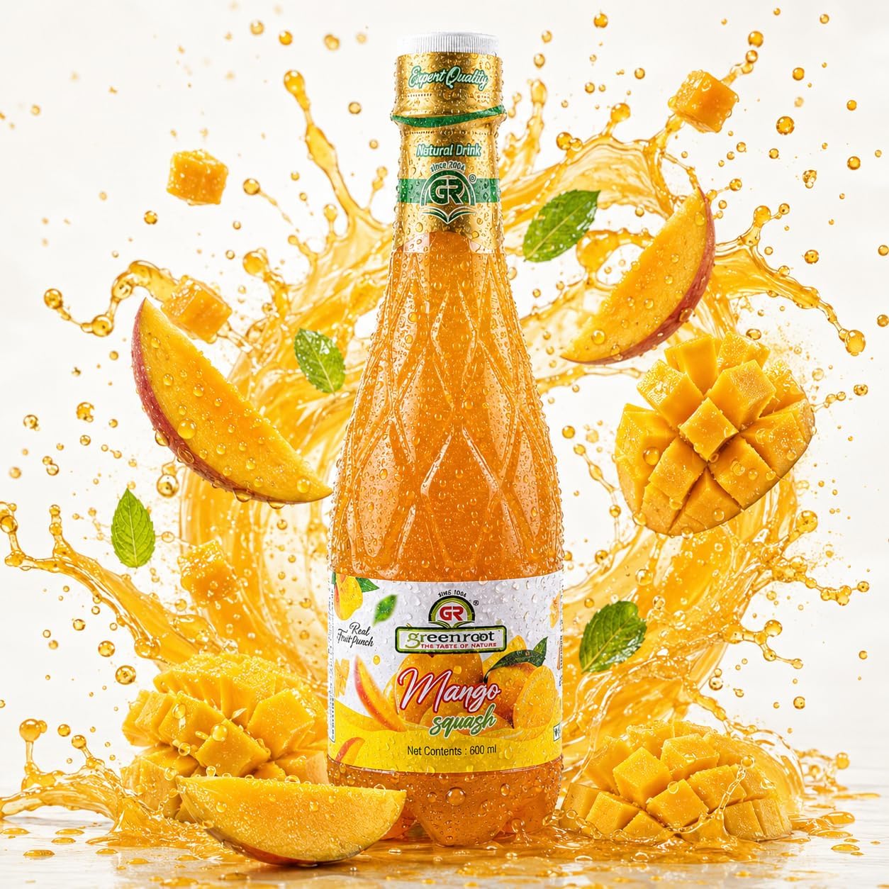 Mango Syrup 600 ML | Rich Tropical Fruit Flavour Concentrate | Refreshing Beverage Mixer for Juice, Milkshakes, Soda, Mocktails & Desserts