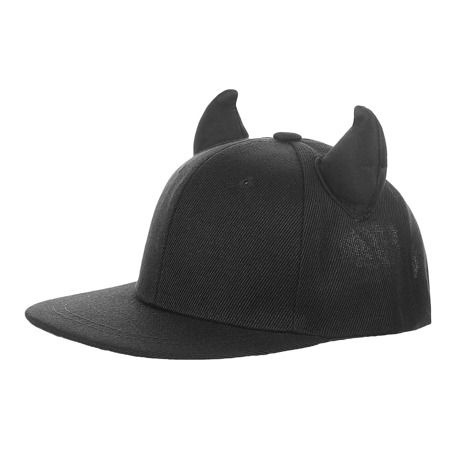 JIAHG Gorra de béisbol para niños, gorra de béisbol para niñas, gorra ajustable para niños, con decoración de cuerno de diablo, gorro de verano para escuela, deportes al aire libre