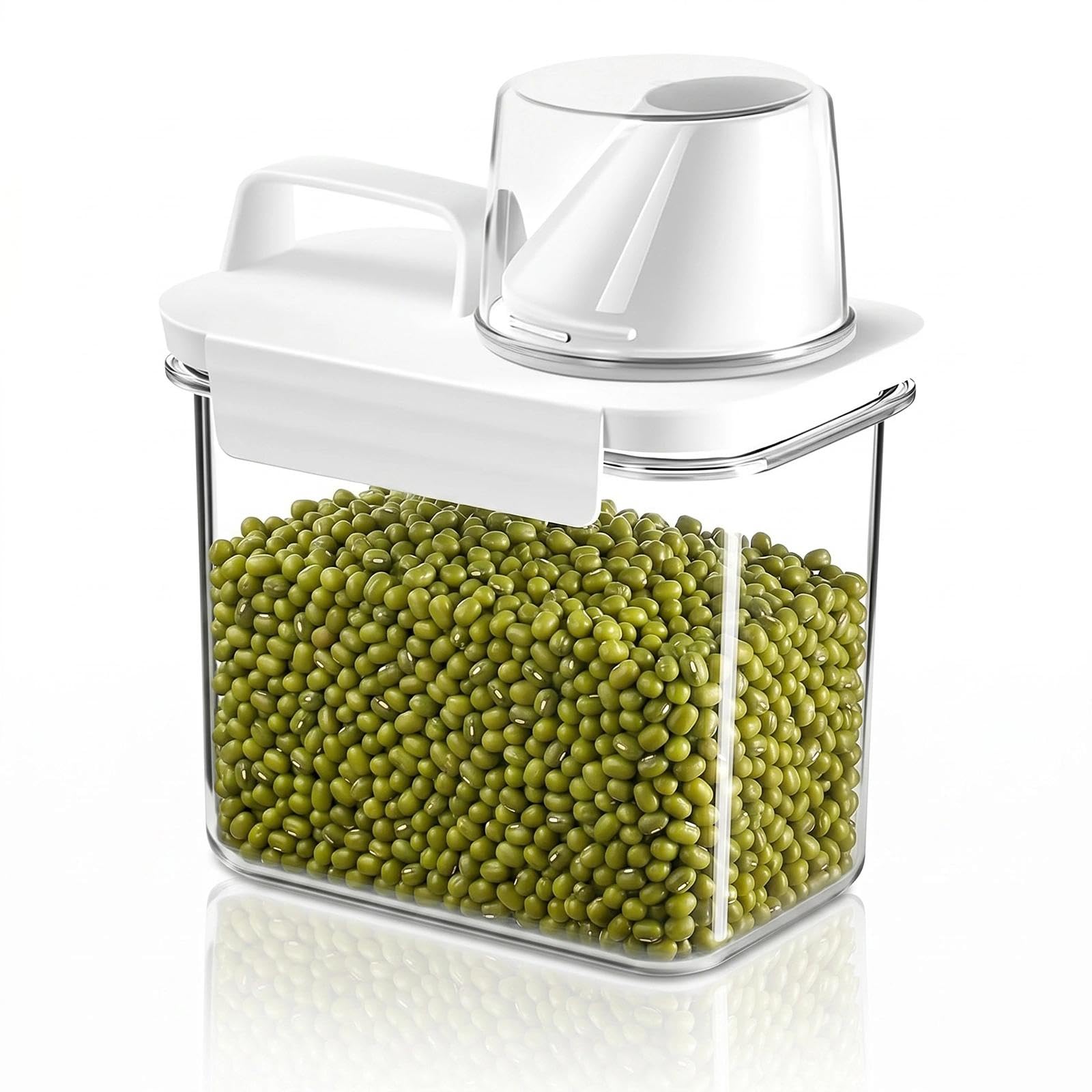CLKUEH Cereal Storage Containers, Food Storage Containers Washing Powder Container Rice Container for Beans Pet Food Detergent 1100ML
