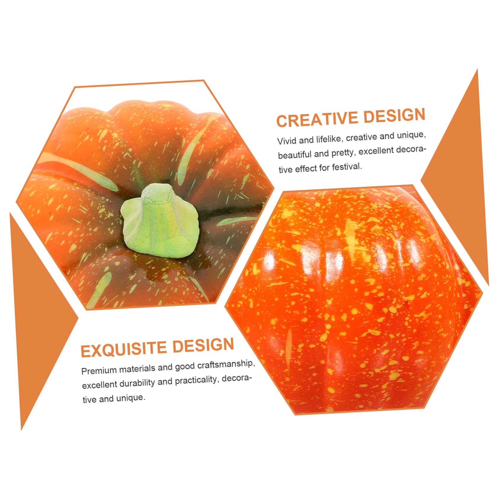 Cabilock 2 Pz Ornamenti di zucca di simulazione di zucche di schiuma zucche artificiali di Halloween decorazioni zucche halloween oggettistica halloween schiume puntelli di zucche