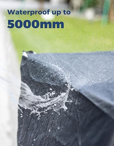 Miniatura 3 de DEERFAMY Fundas para muebles de patio, impermeables, para mesa y silla, resistentes a la intemperie, 600D, duraderas, juego modular para exteriores