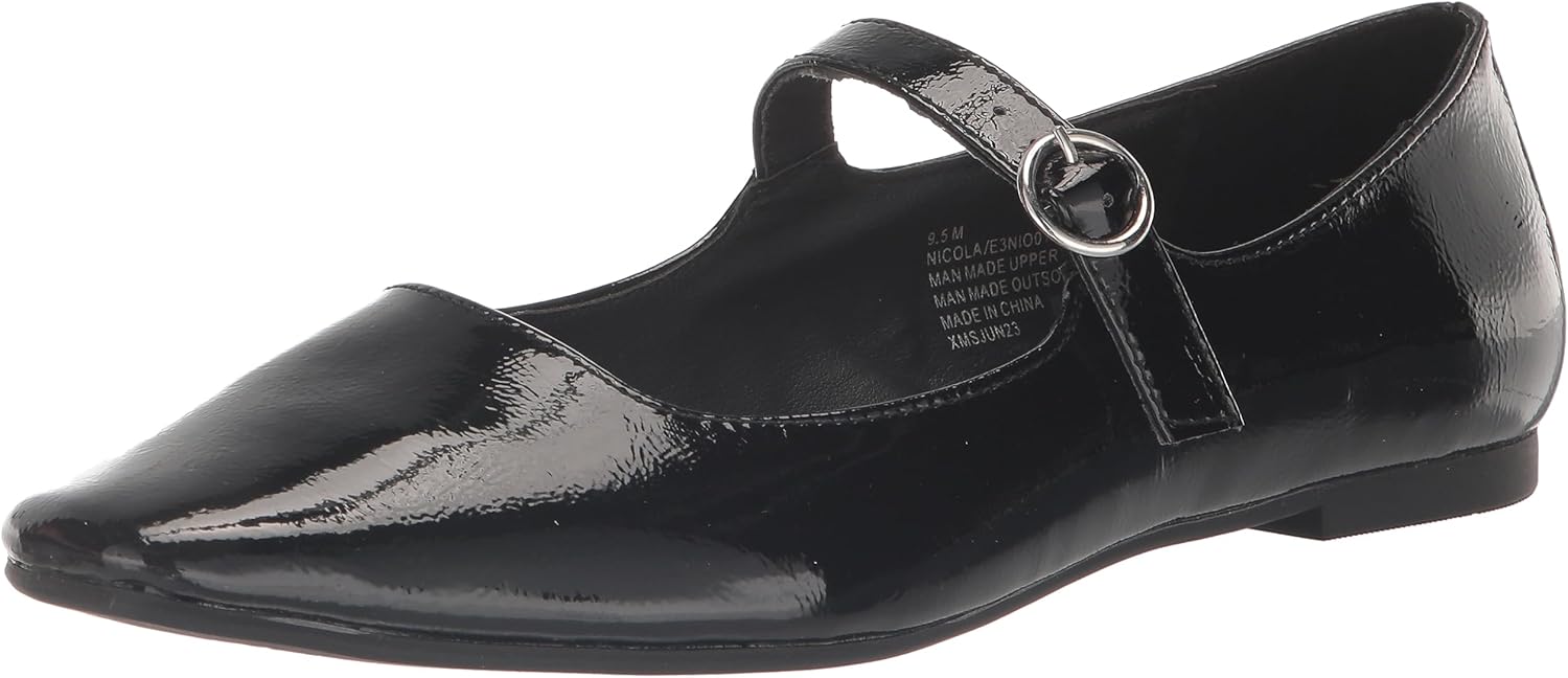 Esprit Women's Nicola Ballet Flat, Black Patent, 8