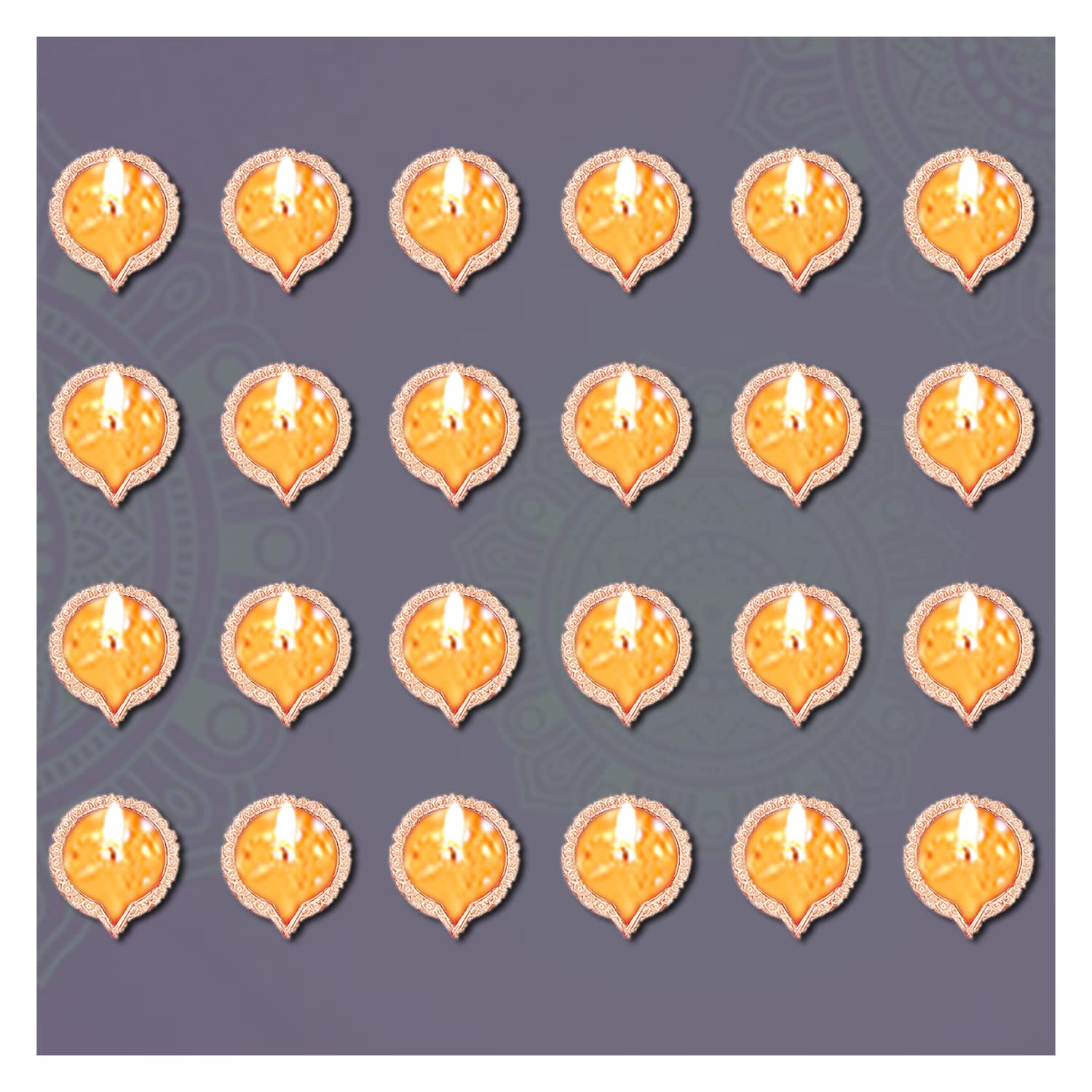 Sachi Hastkala 24 Pcs - Red Color Diya Set for Pooja, Diwali, Navratri - Traditional Handmade Terracotta Earthen Oil Lamp for Decorations - Perfect for Gifts