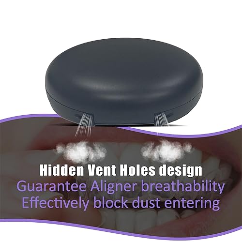 Miniatura 6 de Funda de retención, bonita funda delgada compatible con Invisalign, soporte de retención con herramienta de extracción de alineador, masticar y