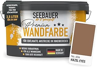 Wall Paint Brown 2.5 L for Indoor Use (No. 606 Hazel Eyes) Elegant Matt Dark Brown Interior Colour – Brown Tones Very High Coverage – Matt, Washable and Drip-Free