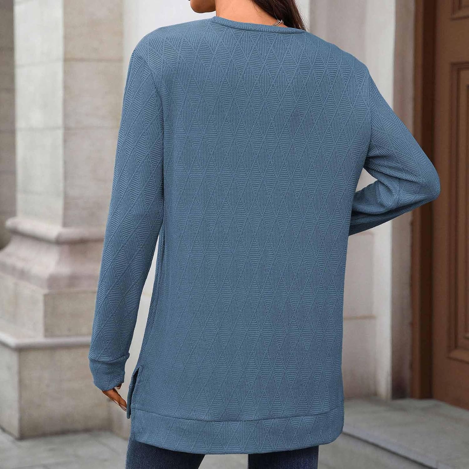 Long Sleeve Shirts for Women Lightweight Sweaters Fall Outfits Fall Winter Clothing Dressy Casual Soft Tunic Tops