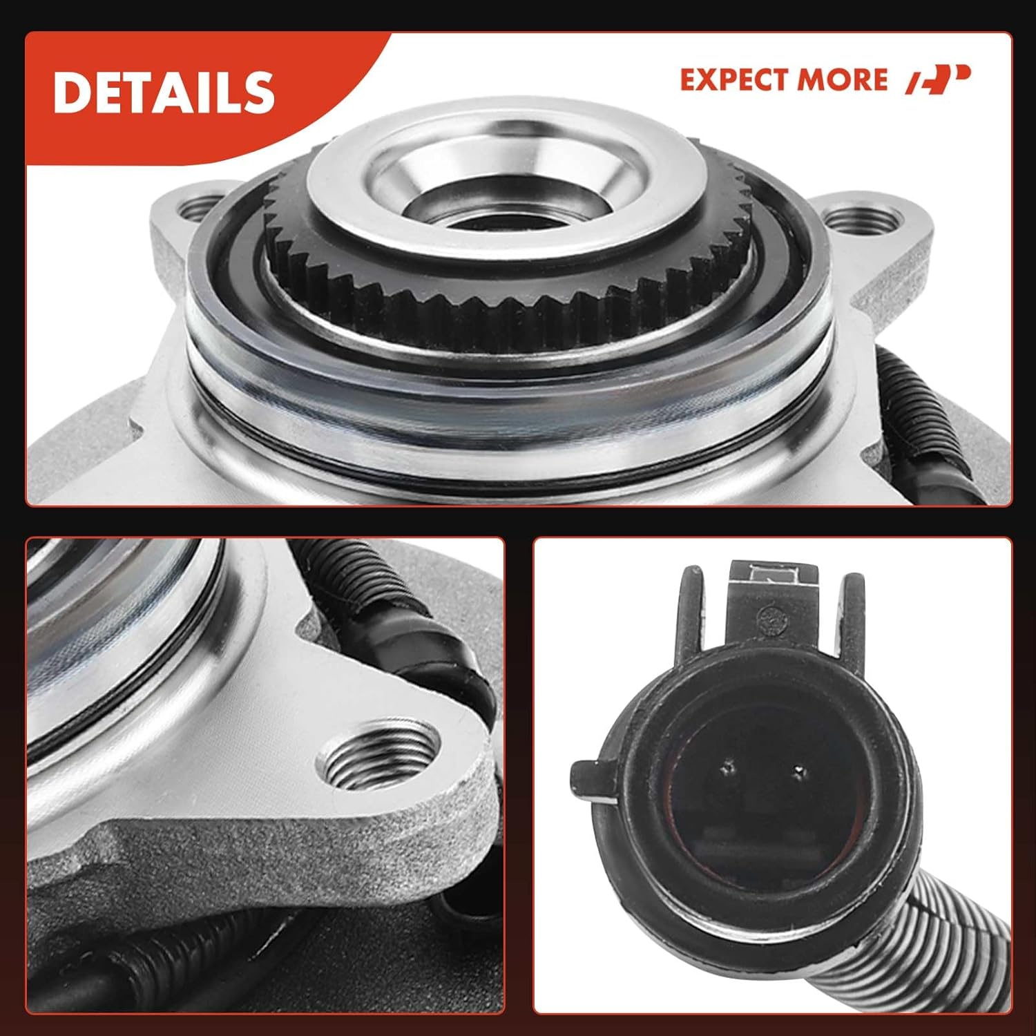 A-Premium Front Wheel Bearing and Hub Assembly with ABS & 7-Lug Compatible with Ford F-150 F150 2005 2006 2007 2008, 4WD Only