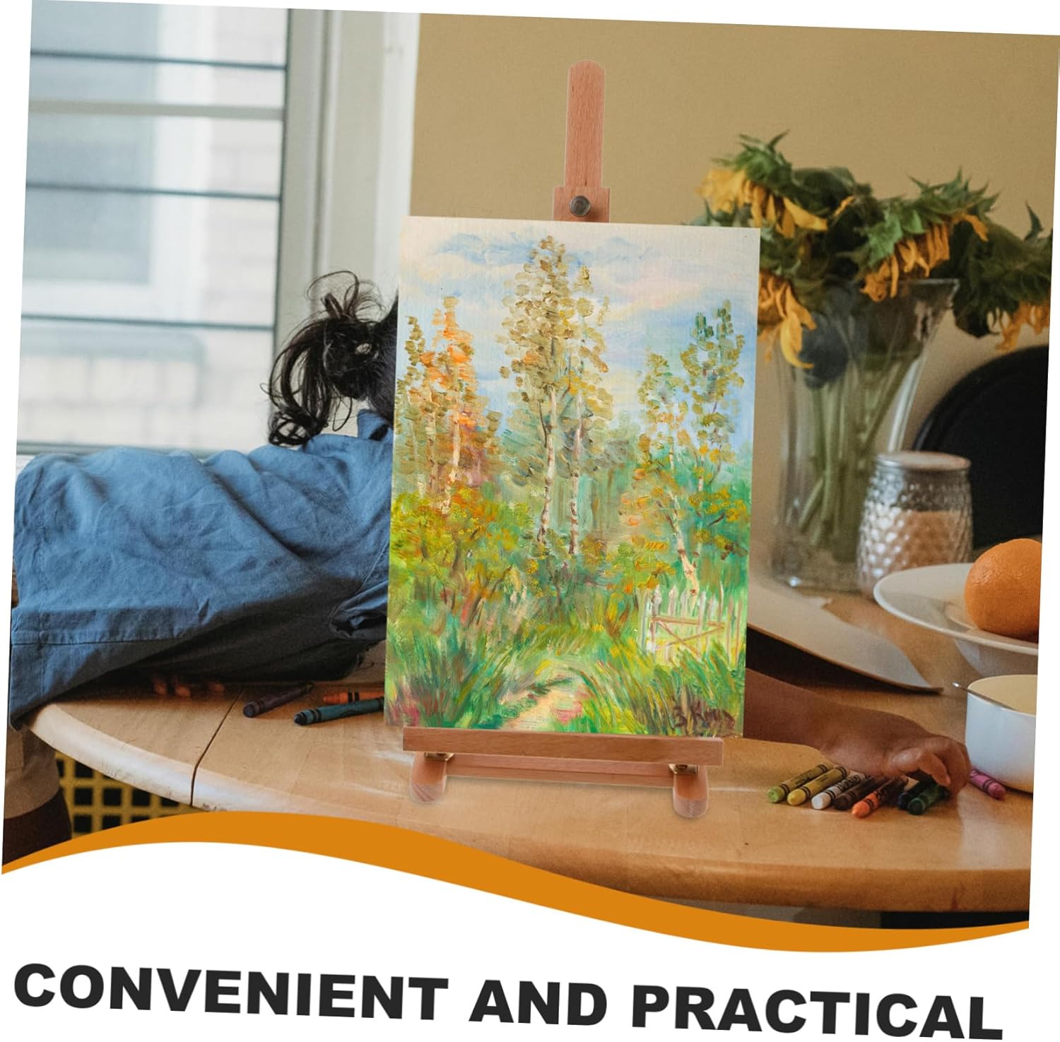 Generic Tabletop Easel Stand for Display Sturdy Wood Artist Easel Art Easel for Beginners and Adults for Painting Sketching and Crafts