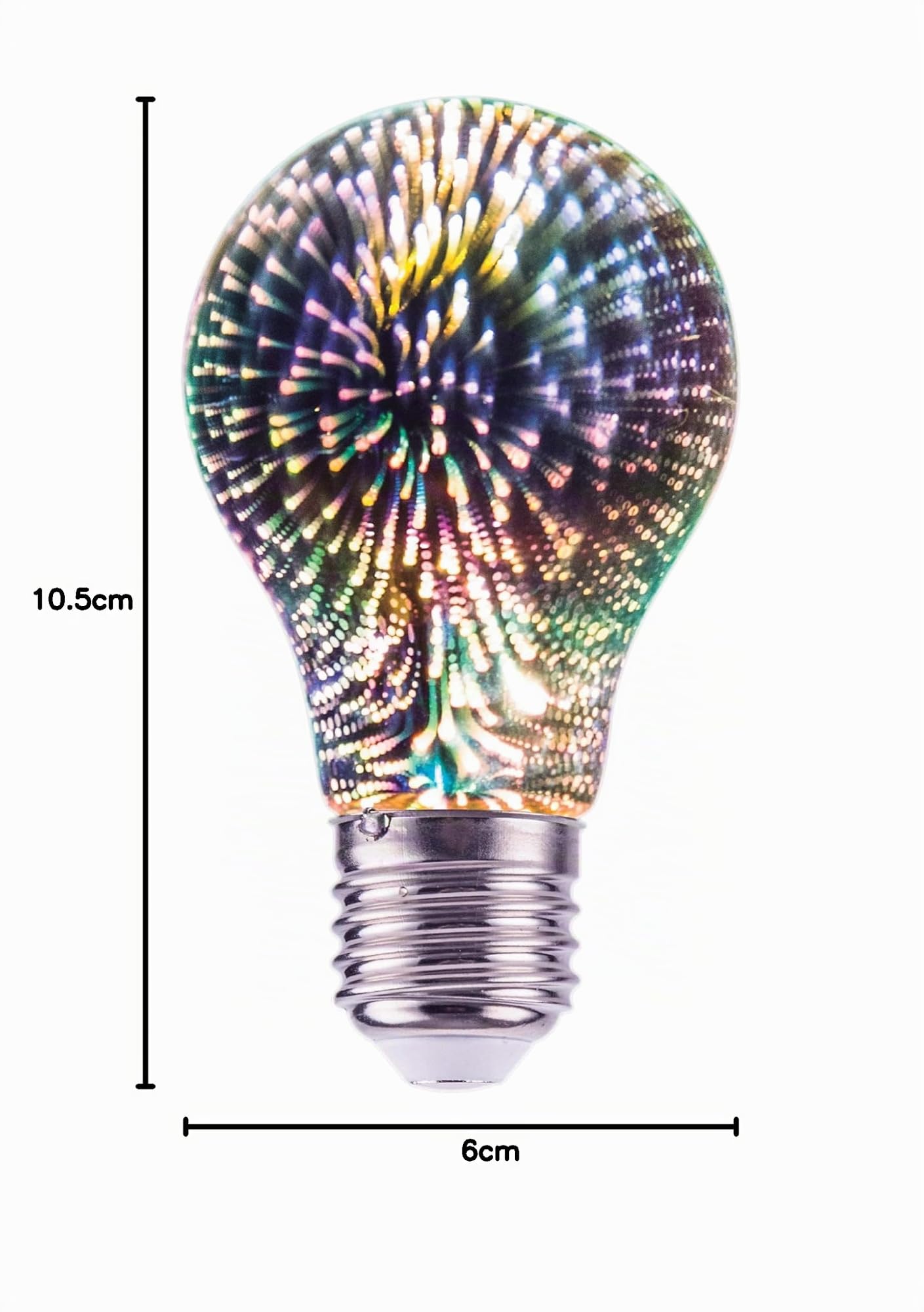 greenandco 4x Designer LED Lampe mit 3D Feuerwerks-Effekt zur dekorativen Stimmungsbeleuchtung E27 A60 Edison Glühbirne 4W 20lm 230V flimmerfrei nicht dimmbar 2 Jahre Garantie