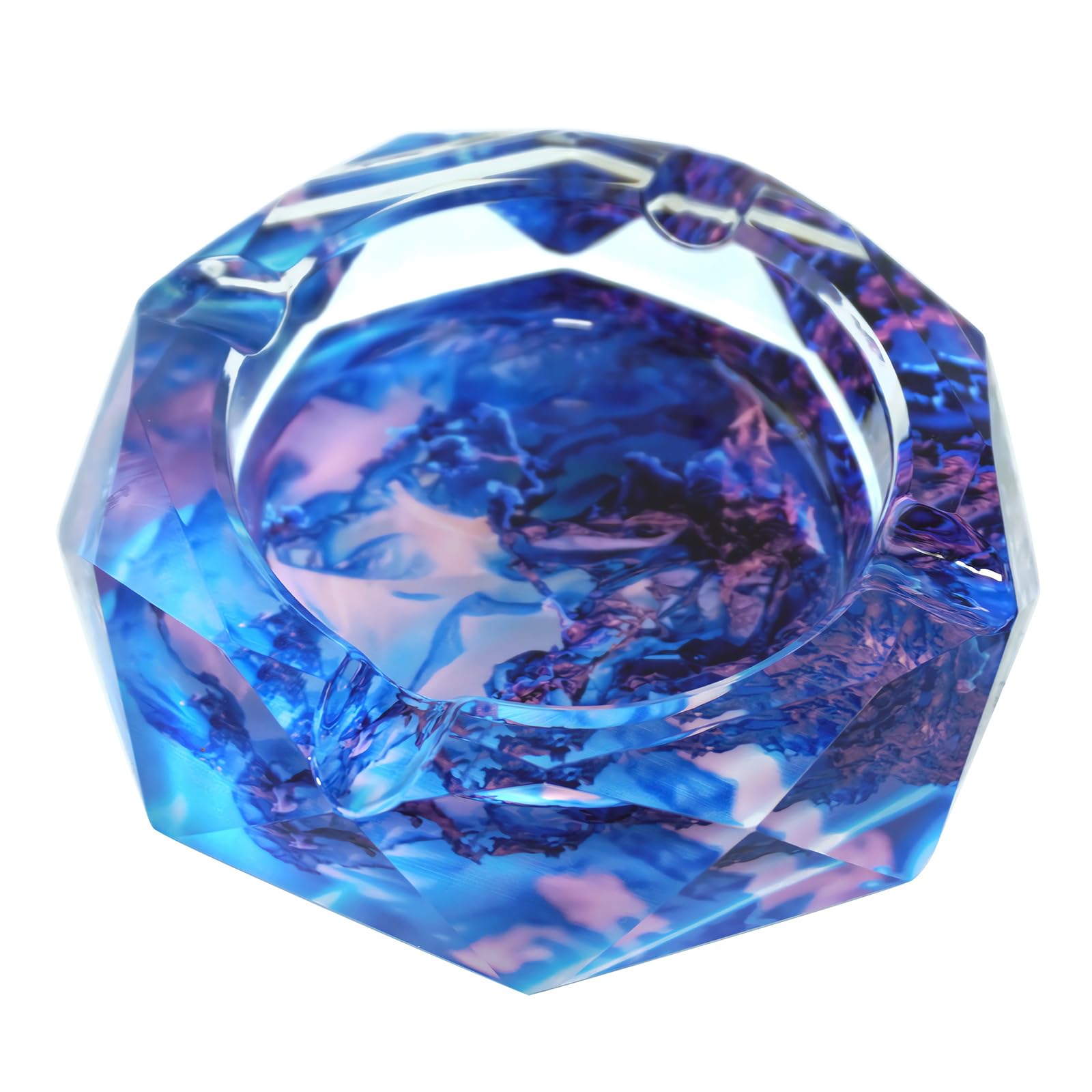 SenliartAsh Tray Outdoors Ashtray Fancy Crystal Cigar Ashtray,Home Ashtrays Cool Ash Trays Indoor Crystal Ashtrays for Cigarettes 4.5"