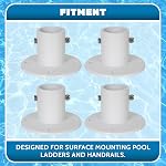 ECOTRIC Anchor de pont en aluminium moulé au-dessus des échelles de la piscine/-Rails/glissière - 1 7/8" Diamètre de pouce 1.9"(4PC)