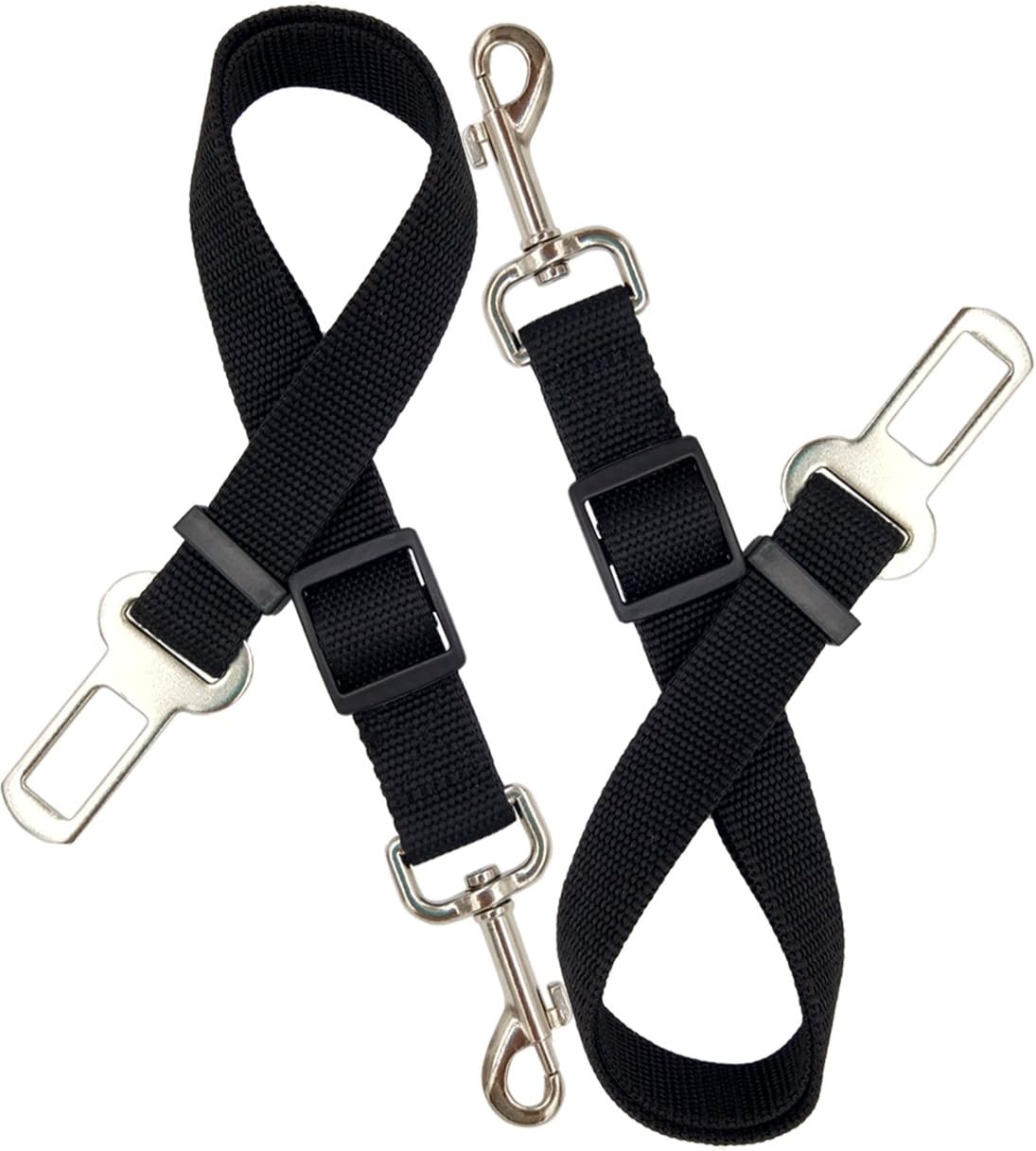 2 Packs Adjustable Pet Dog Safety Restraint Car Seat Belt