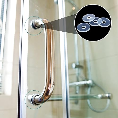 Miniatura 3 de Zonon 80 arandelas de plástico de 34 pulgadas, espaciadores de plástico transparente plano de 116 pulgadas (0.079 in) de grosor, barra de vinilo de