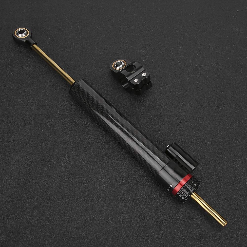 Dingln Dirección Amortiguador De Dirección Regulable De Fibra De Carbono De Partes De Motos Adapta For Kawasaki