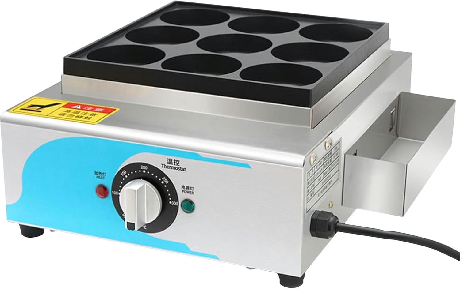 Burger Maker Machine Stainless Steel Egg Burger Making Machine, Commercial Electric Heating Cake Maker Griddle for Cooking Healthy Fried Eggs Burger Omelette and More