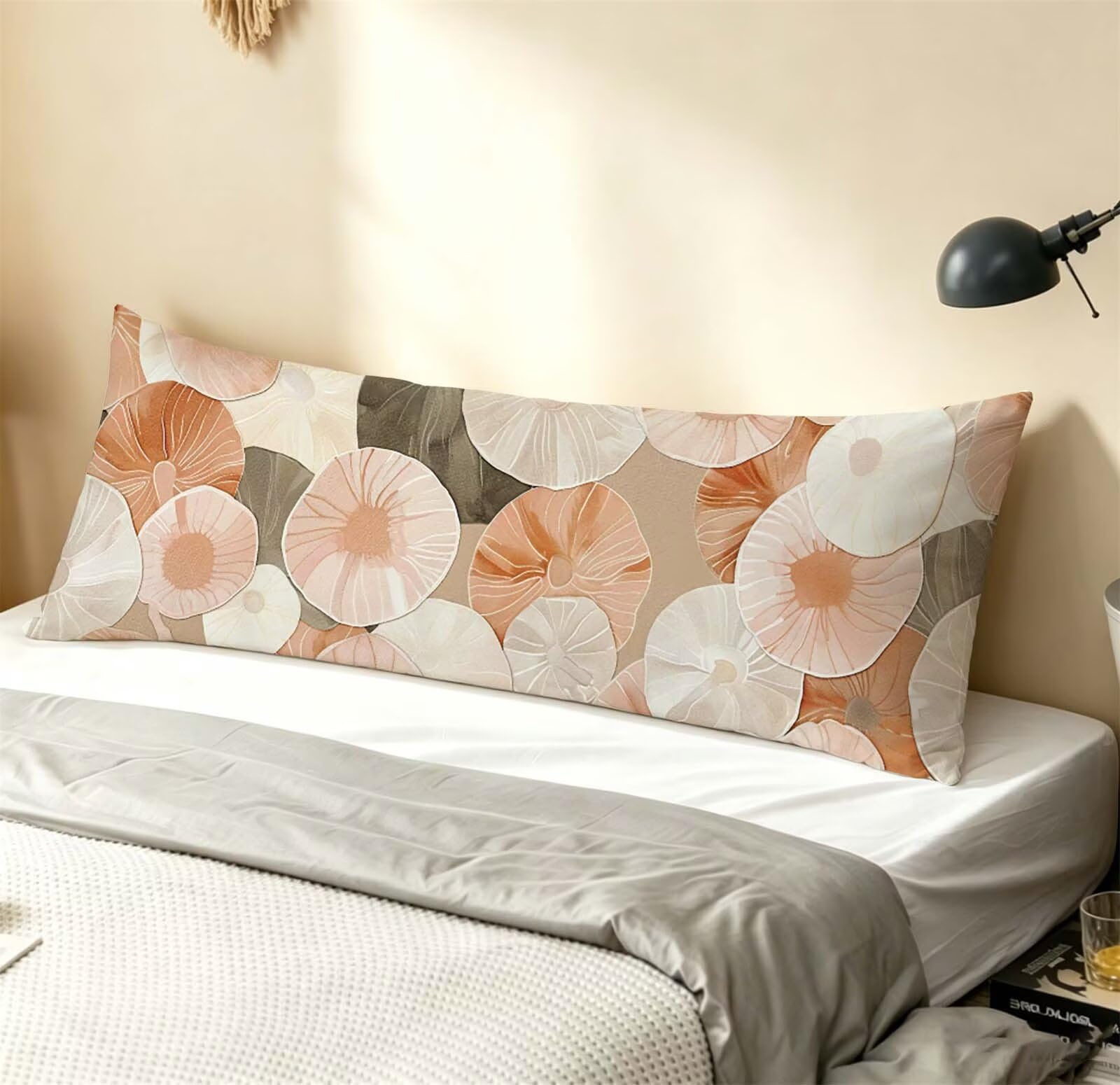 Fodera Cuscino 50 x 150 cm, Nordic-10 Lino Copricuscini Letto, | con Invisibile Cerniera, Morbida e Traspirante, per Biancheria da Letto, Divano, chi Dorme Sul Fianco Geometria-3 j-25