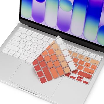 ProElife Keyboard Cover for MacBook Neo 13 Inch A18 Pro A3404, Ombre Orange