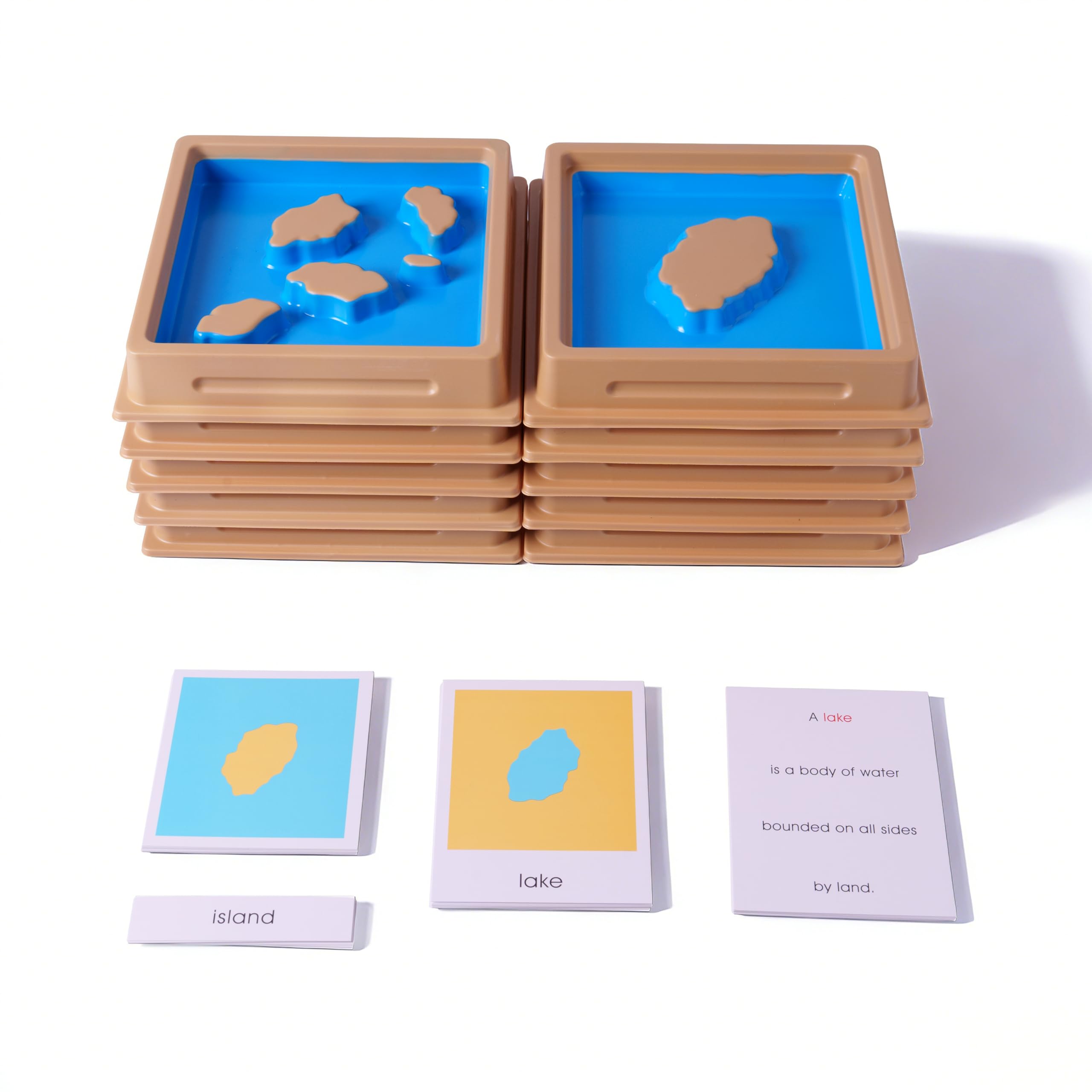 Montessori Geografia Materiali – Mappa del mondo, continenti paesi, giocattolo educativo in legno per l'asilo, la scuola elementare, la scuola domestica a partire dai 3 anni (set di vassoi Montessori