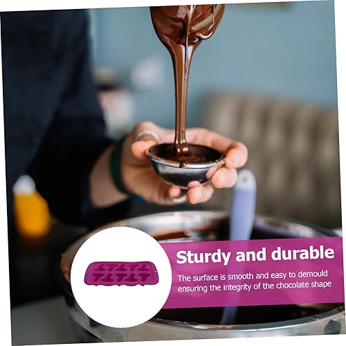 Miniatura 5 de Didiseaon 4 Pcs Silicone Chocolate Mold Birthday Toppers for Cakes Polymer Clay Molds Birthday Cake Decoration Jelly Molds Silicone Pudding Jelly