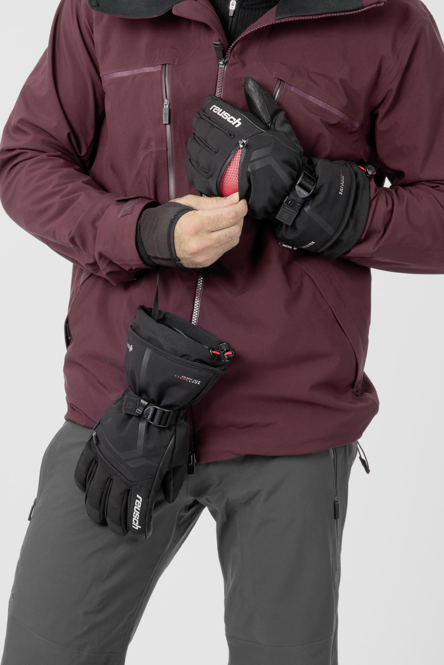 Reusch Down Spirit Gore-TEX bardzo ciepłe, wodoodporne, wiatroszczelne i oddychające rękawiczki zimowe, uniseks, rękawiczki na palec, rękawice śniegowe, rękawice narciarskie, dla mężczyzn i kobiet
