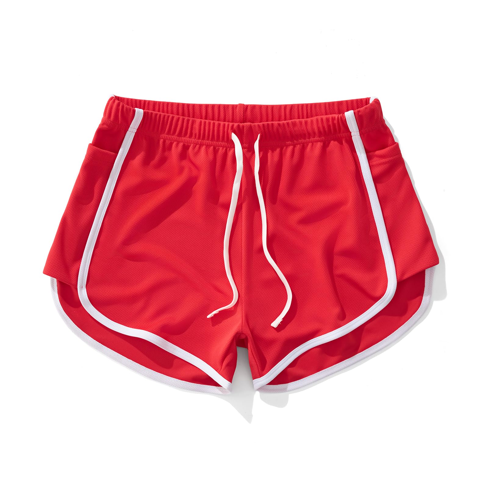 AIMPACT Mens Mesh Shorts 3 Inch Running Gym Athletic Workout Bodybuilding Booty Track Shorts Vintage Fitted Short