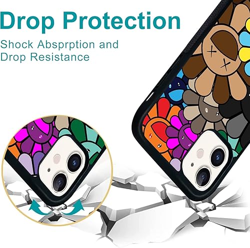 Miniatura 2 de Bonita funda de flores para iPhone 12 Pro Max para niñas y mujeres, bonito diseño floral, suave TPU parte trasera dura, a prueba de golpes,