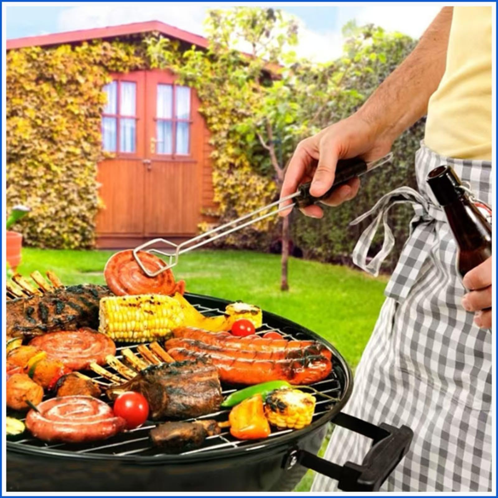 Griglia Rotonda per Barbecue, in Acciaio Inox, griglia da Campeggio all'aperto, griglia da Cucina,Diametro 28/30 /33/35 /38/40 cm, Costruzione saldata Durevole, Riscaldamento Uniforme