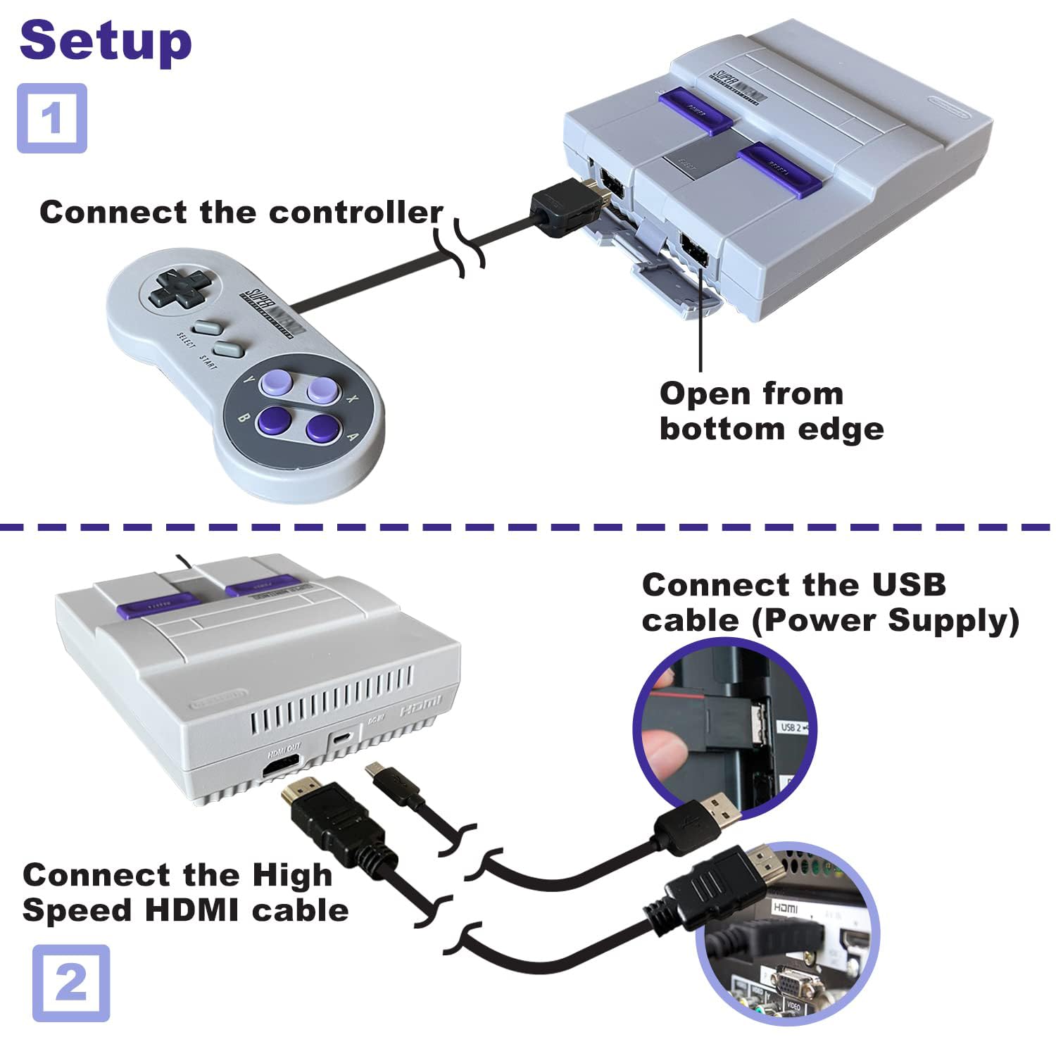 RENOLS Video Game Console for SuperNES Classic Edition for SNES Mini System, Pre-loaded 21 Official for SNES Original Games 8 71GyMb0dHuL. SL1500