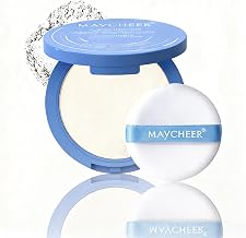 Maycheer Lasting Waterproof Face Powder - 8 Shades Compact, Oil Control Matte Finish, as Foundation & Primer, For All Skin (#04 TRANSLUC-ENT)