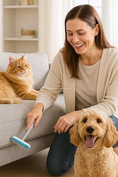 Busstier 4'ü 1 Arada Kedi Köpek Tüy Temizleme Sihirli Fırça Seti Çok Yüzeyli Temizlik Aparatı Cam Koltuk Halı Temizleyici Evcil Hayvan Tüy Toplama Fırçası