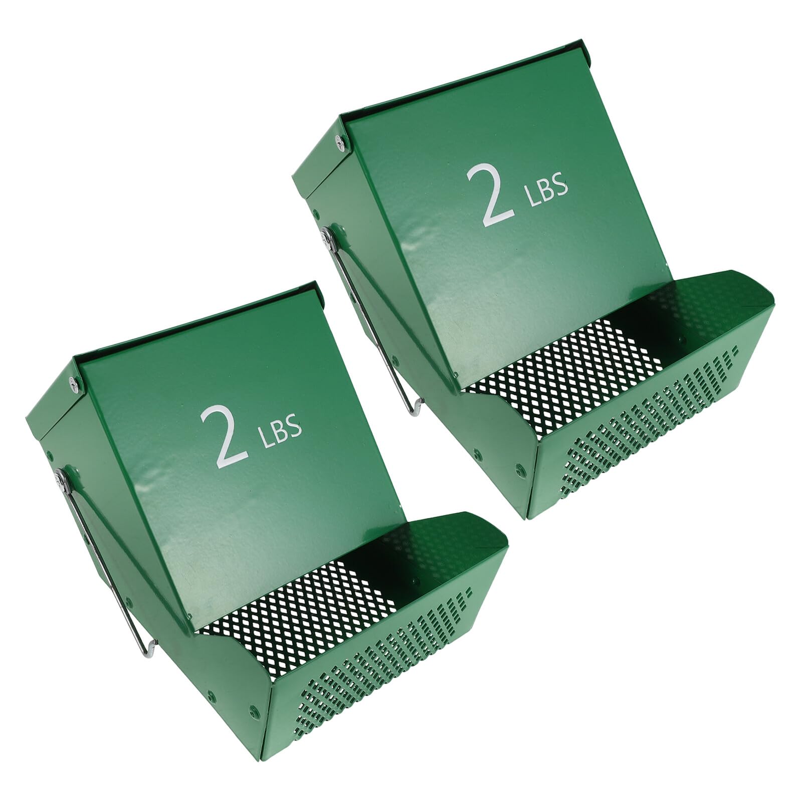 Abaodam 2set Mangiatoia in Metallo per Piccoli Animali con Coperchio per Criceti Cincillà Conigli e Roditori Contenitore di Grande Capacità per Cibo Fresco