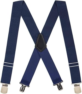 Suspender Store Heavy Duty Non-Stretch Work Suspenders - 2" Wide Webbing - Pin Clip - 6 Colors & 4 Sizes Includes Big & Tall