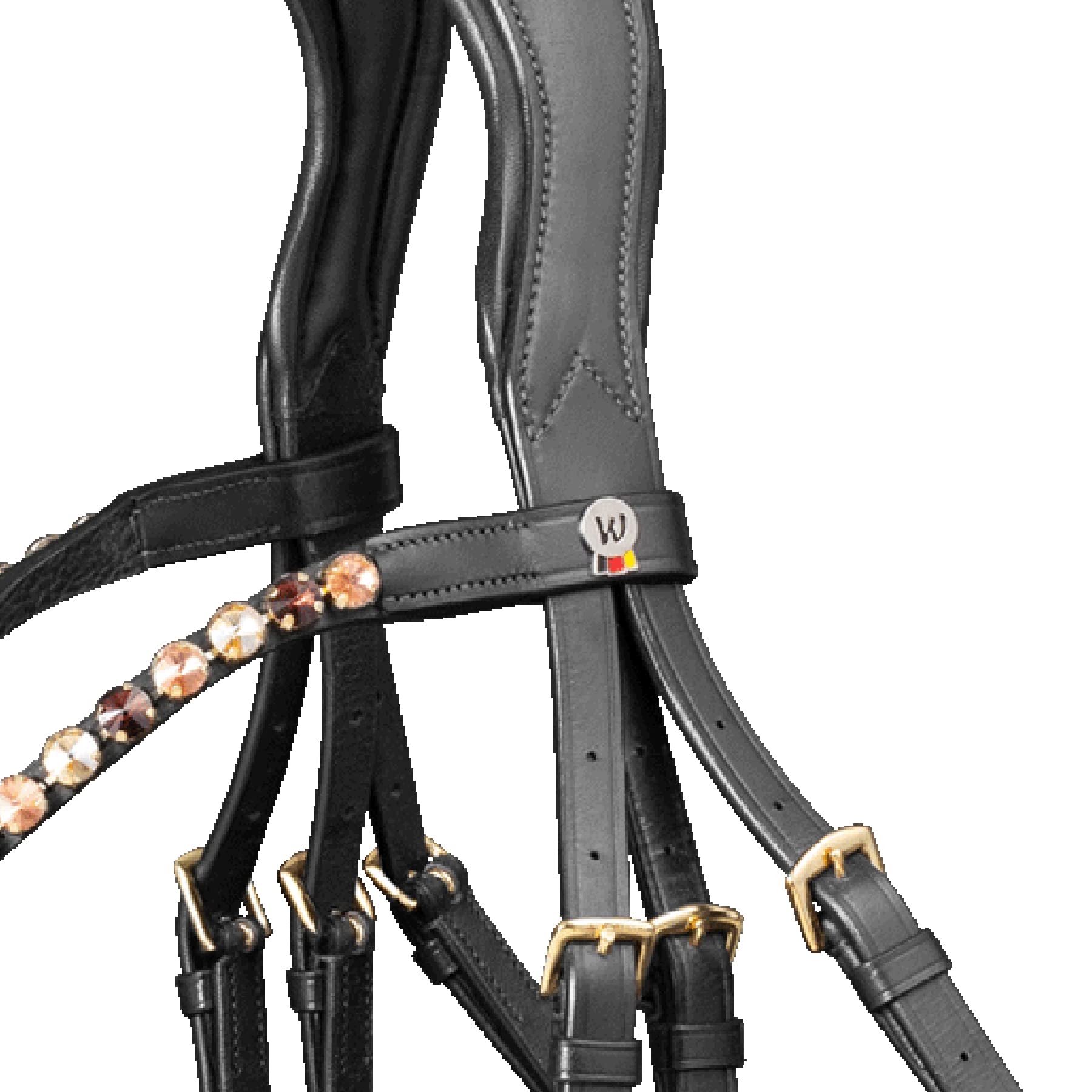 WALDHAUSEN X-Line Trensenzaum Goldheart, VB, schwarz