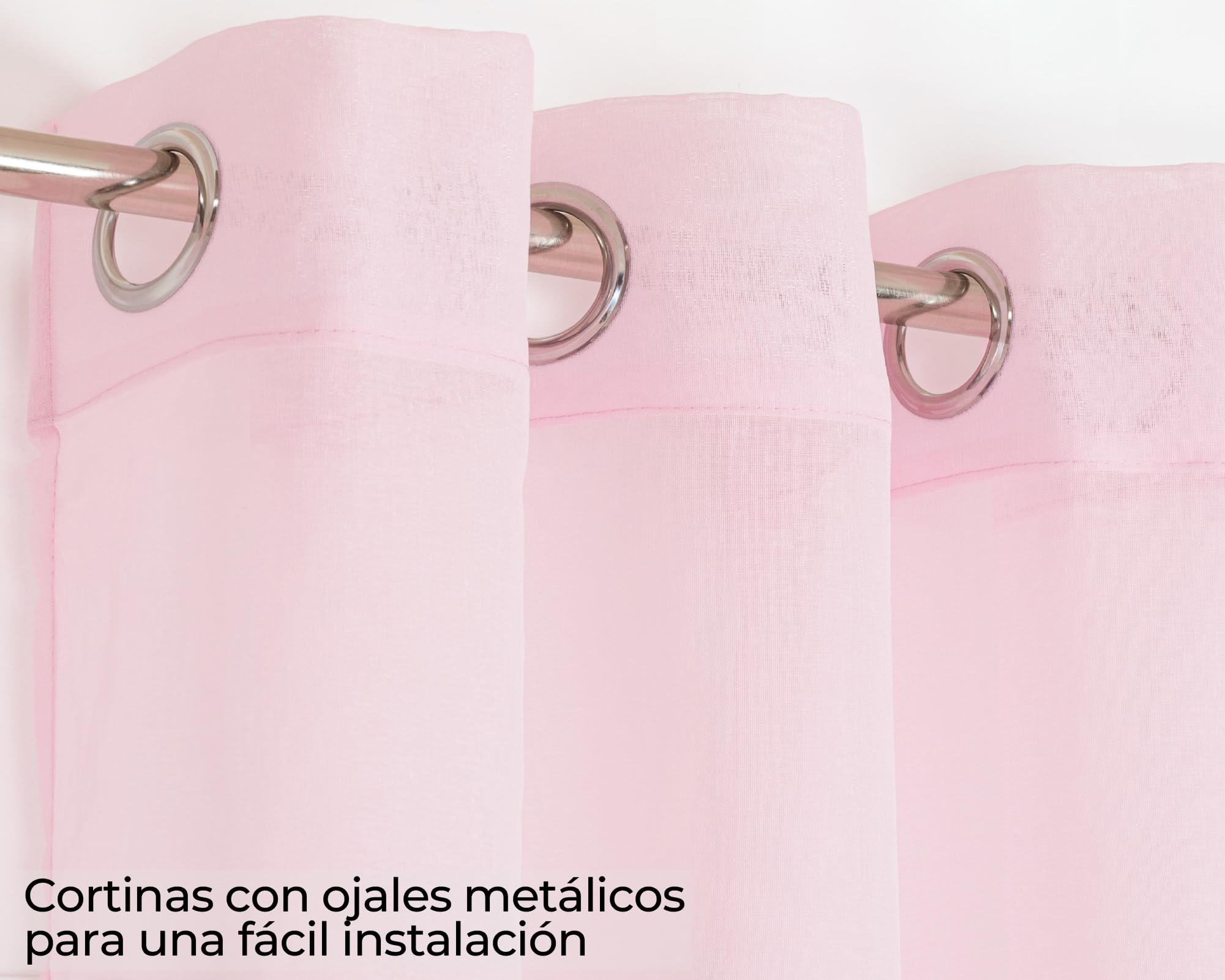 TRAMAS+ Halbtransparente Vorhänge 140x260cm - Elegante Ösen-Gardinen Für Wohnzimmer & Schlafzimmer