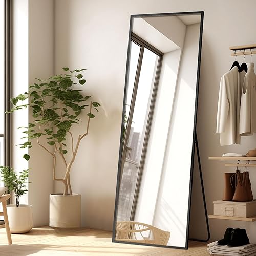 Miniatura 2 de Espejo rectangular de longitud completa de 58 x 20 pulgadas, para vestidor, color negro