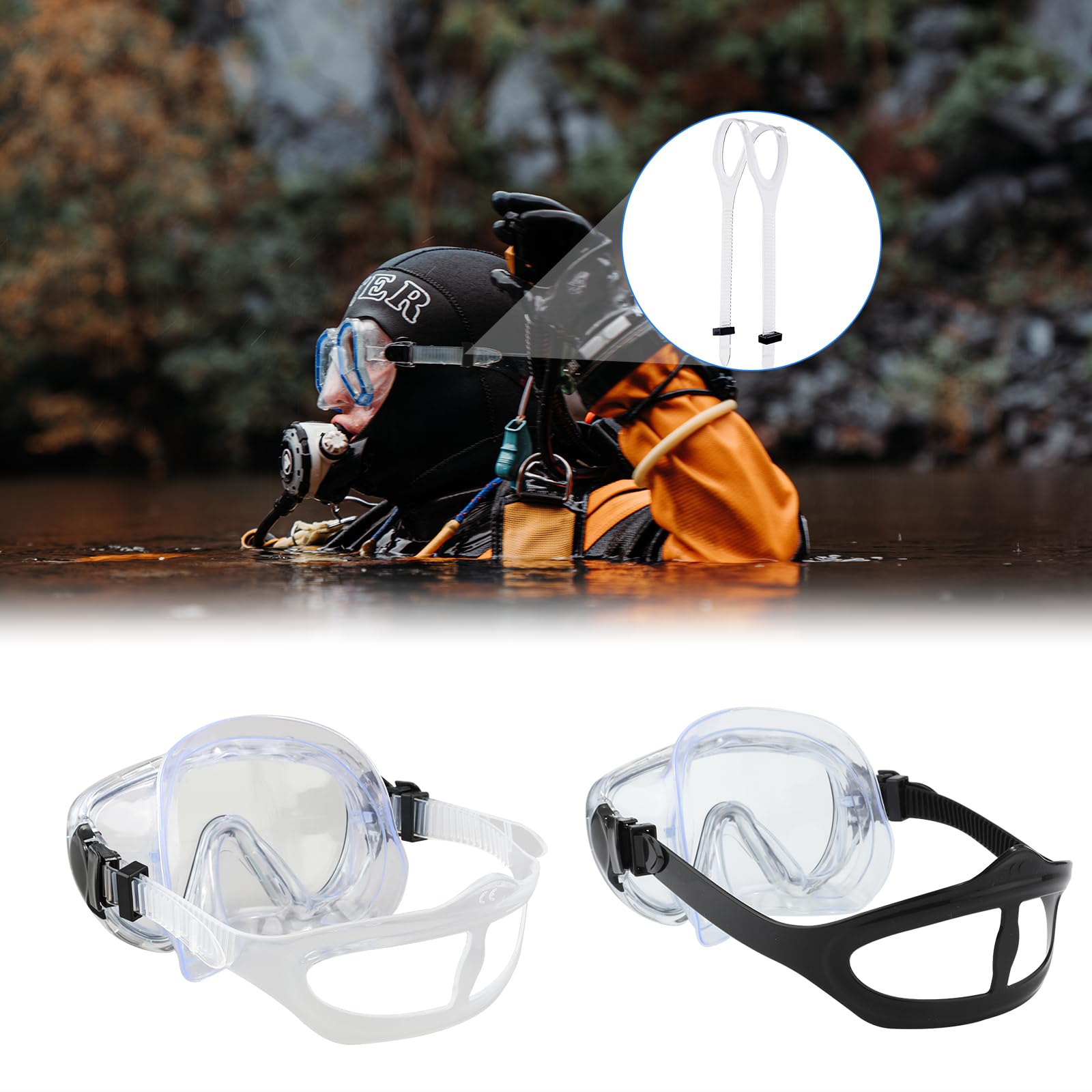 Universal Diving Mask Strap Replacement Flexible Silicone Swim