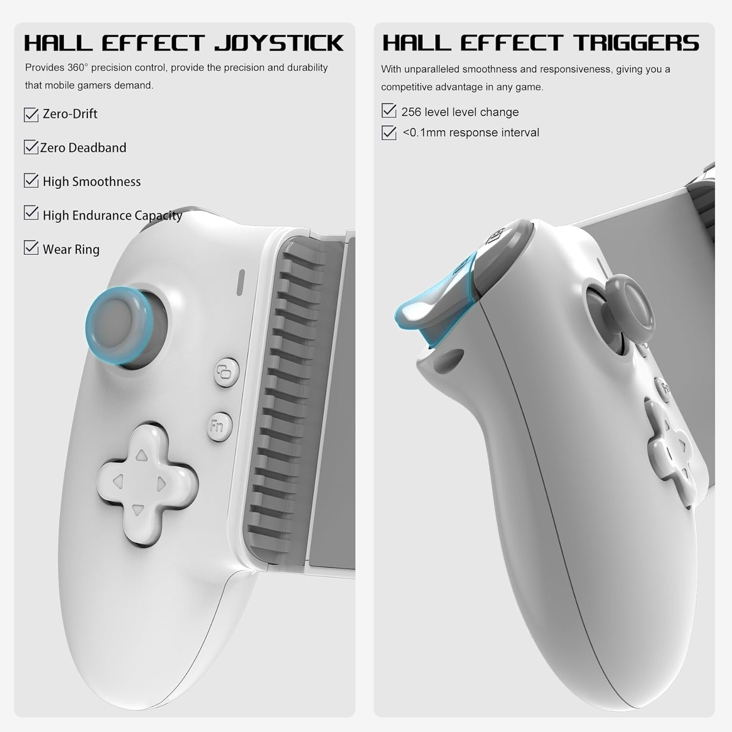 arVin USB C Mobile Gaming Controller for iPad/Tablet(Within 6.7-11 in) USB-C Gamepad with Hall Joysticks/Hall Trigger/Turbo/Back keys, Remote Play for PS5/PS4/Xbox/PC Consoles, Cloud Game, Emulator