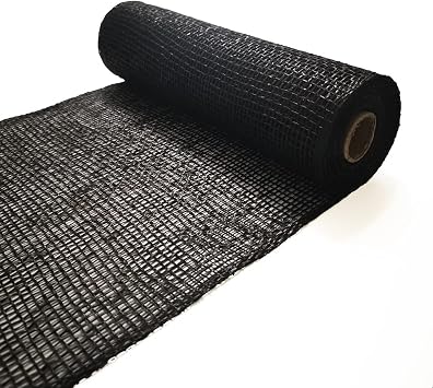 Poly Burlap mesh 10 inches Deco mesh 10 inch Rolls Clearance Burlap 5 Yards Black