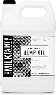 Real Milk Paint, Hemp Oil for Wood Finishing, Cutting Boards, Butcher Blocks, Countertops, Wood Utensils, Food Grade, 1 Gallon