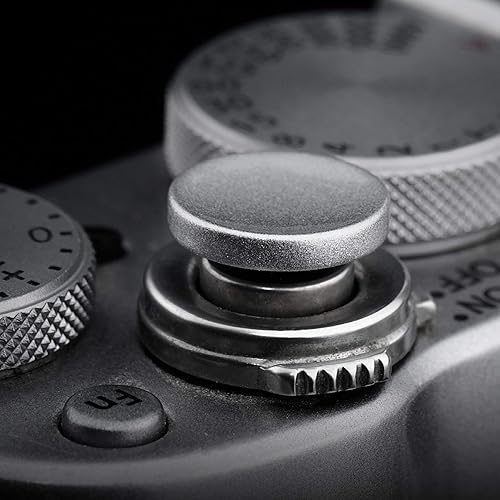 Vista 21 de Botón de liberación del obturador suave (paquete de 2) Botón de obturador de cámara cóncava de gama alta Negro -,Negro 01,Rojo Brillante,Plata